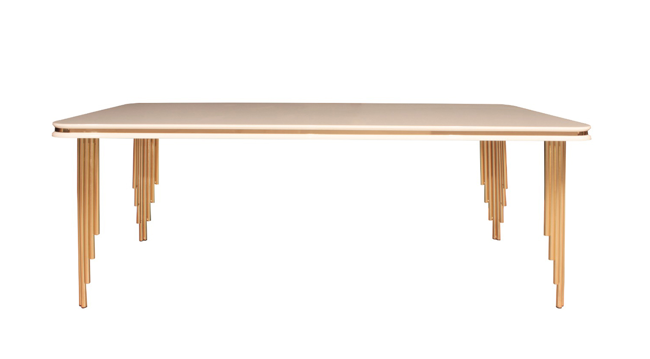 Side Gold Metal Ayaklı Masa Masa Sandalye