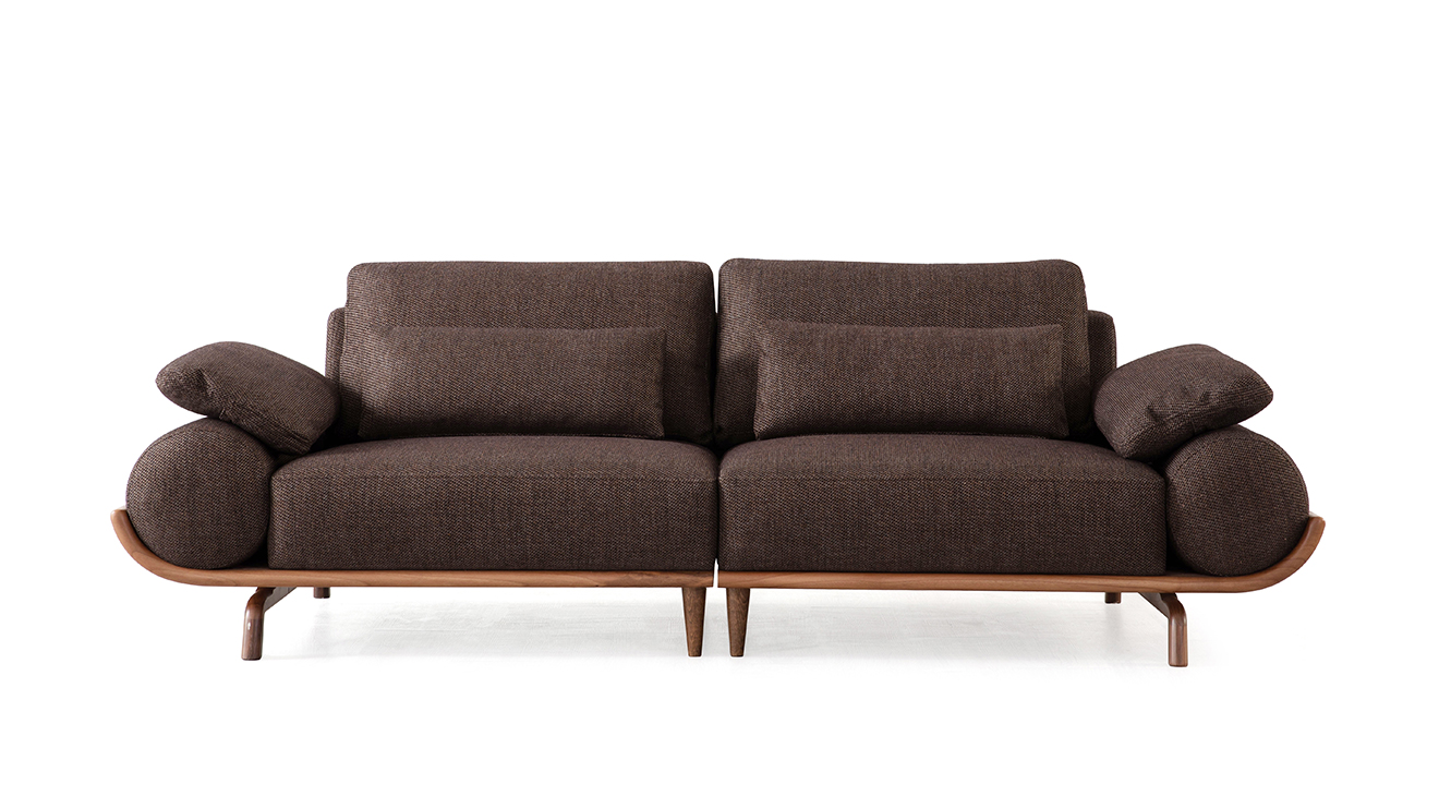 Giza Ceviz Ahşap Ayaklı Koltuk Takımı Koltuk Takımı