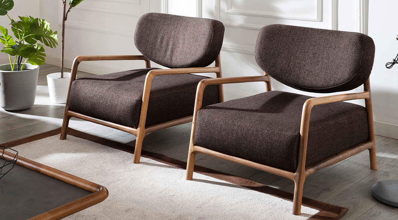 Giza Ceviz Ahşap Ayaklı Koltuk Takımı Koltuk Takımı