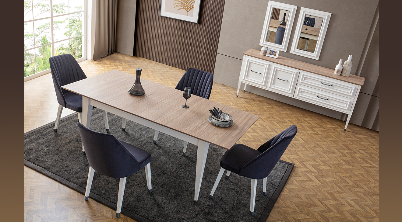 İstanbul Ahşap Ayaklı Yemek Odası Takımı Yemek Odası