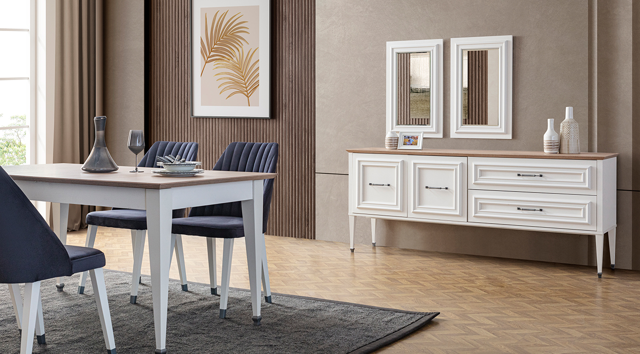 İstanbul Ahşap Ayaklı Yemek Odası Takımı Yemek Odası