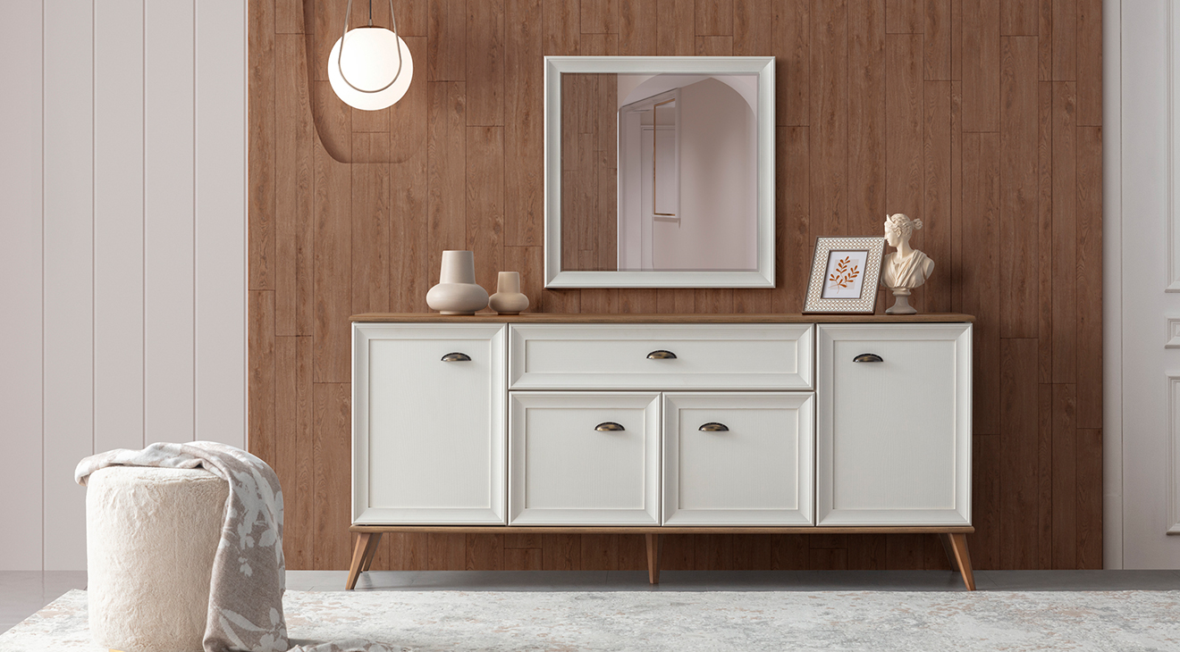 Ada Ahşap Ayaklı Modern Yemek Odası Takımı Yemek Odası