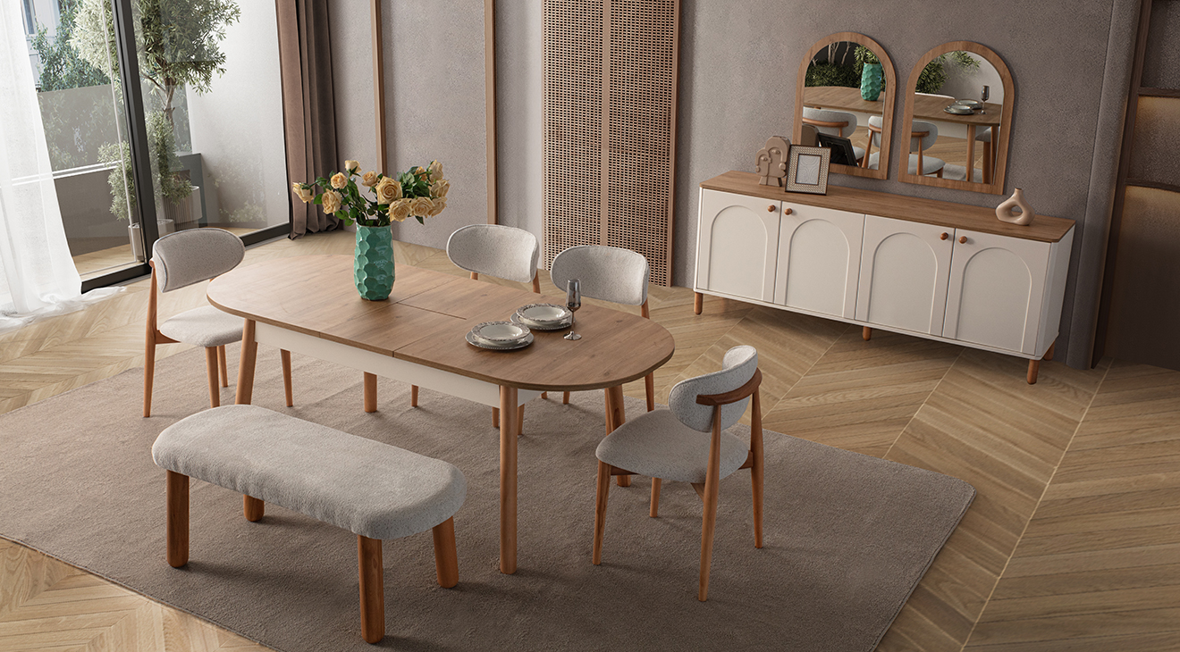 Bohem Zen Yemek Odası Takımı Yemek Odası