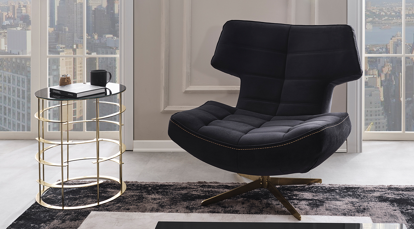 Wow Siyah Yataklı Metal Ayaklı Koltuk Takımı Yataklı Koltuk Takımları