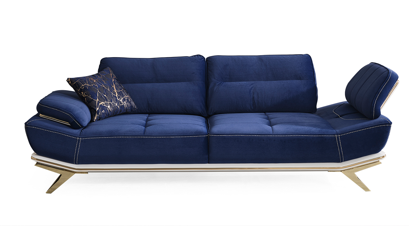 Wow Mavi Yataklı Metal Ayaklı Koltuk Takımı Yataklı Koltuk Takımları