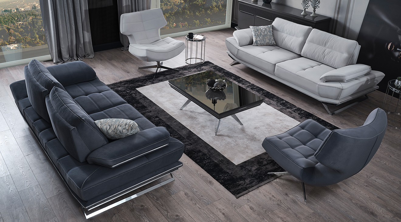 Wow Antrasit Yataklı Metal Ayaklı Koltuk Takımı Yataklı Koltuk Takımları