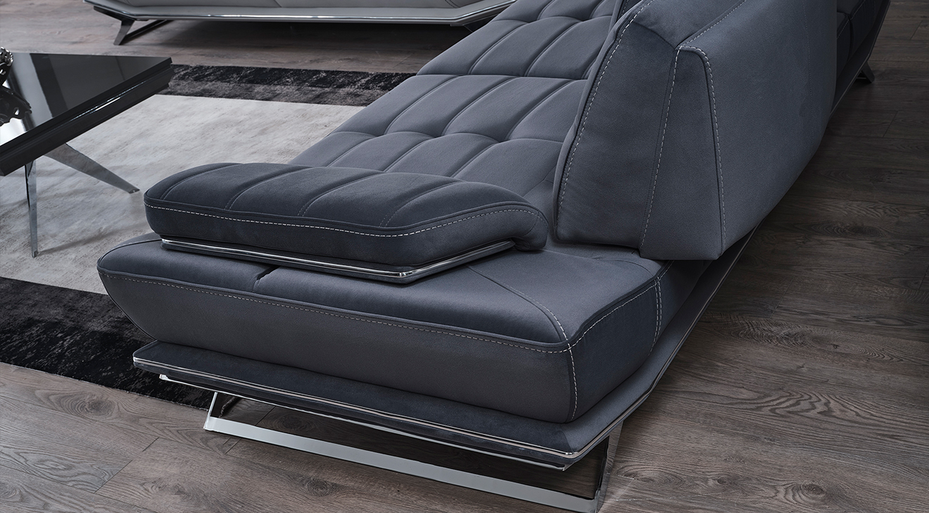 Wow Antrasit Yataklı Metal Ayaklı Koltuk Takımı Yataklı Koltuk Takımları