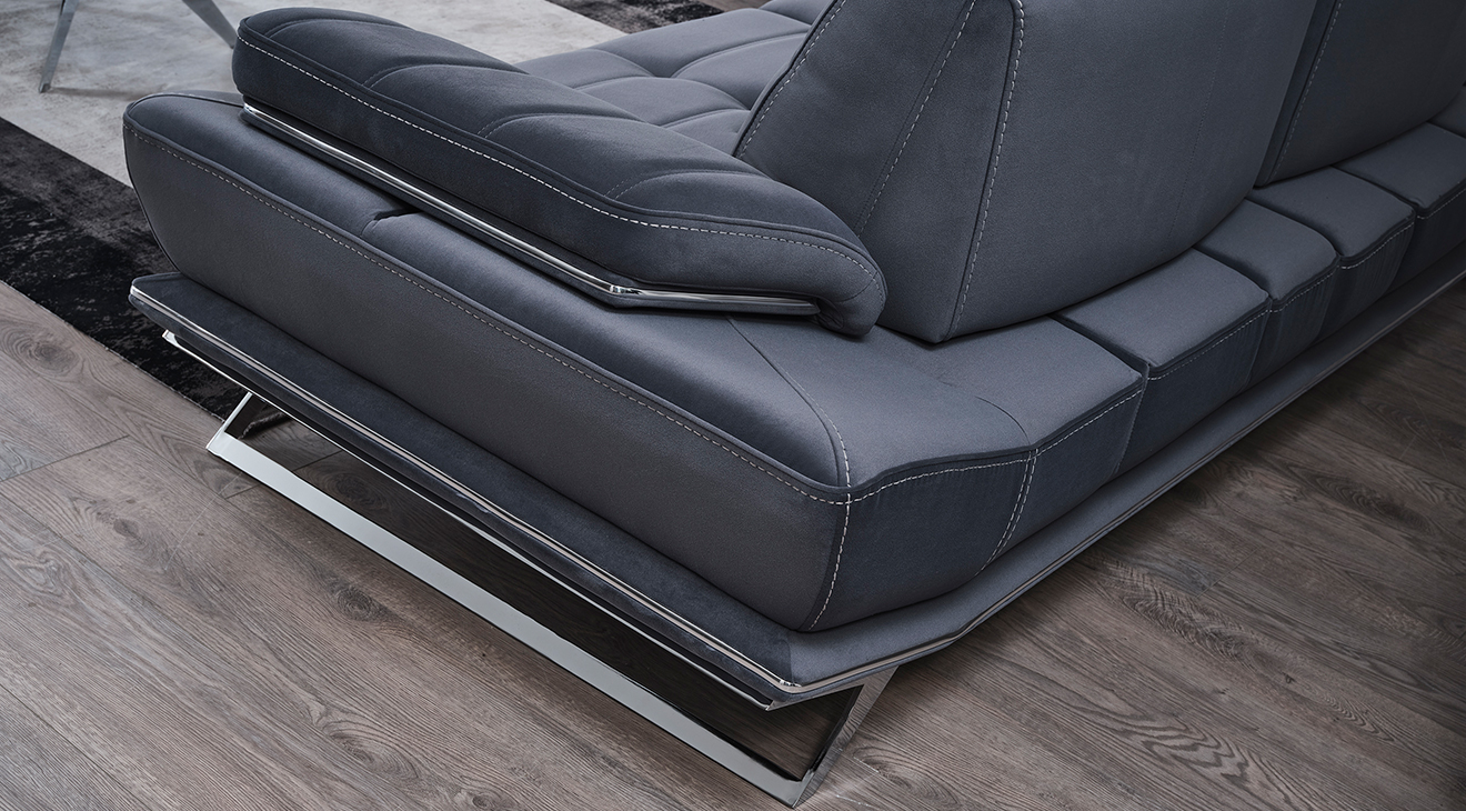 Wow Antrasit Yataklı Metal Ayaklı Koltuk Takımı Yataklı Koltuk Takımları