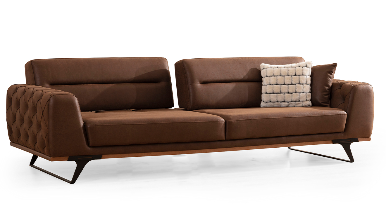 Kent Siyah Metal Ayaklı Yataklı Koltuk Takımı Yataklı Koltuk Takımları