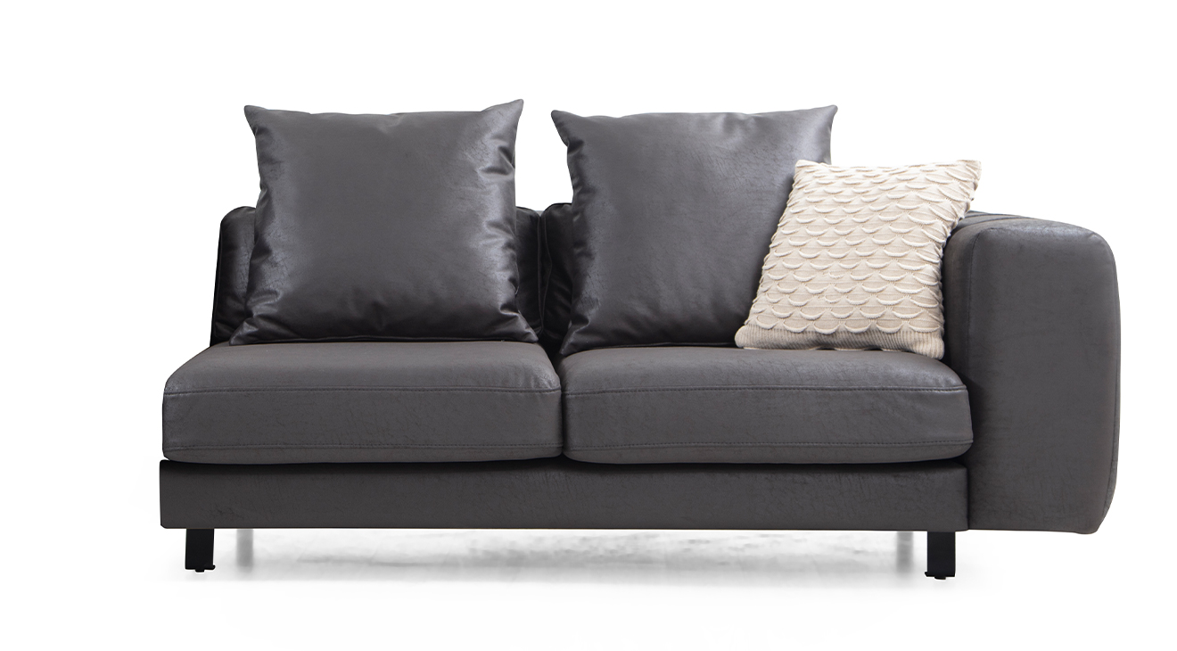 Soft Siyah Metal Ayaklı Köşe Koltuk Takımı Köşe Koltuk