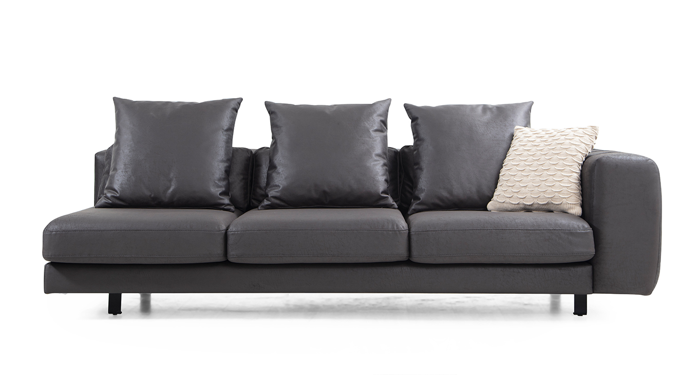 Soft Siyah Metal Ayaklı Köşe Koltuk Takımı Köşe Koltuk