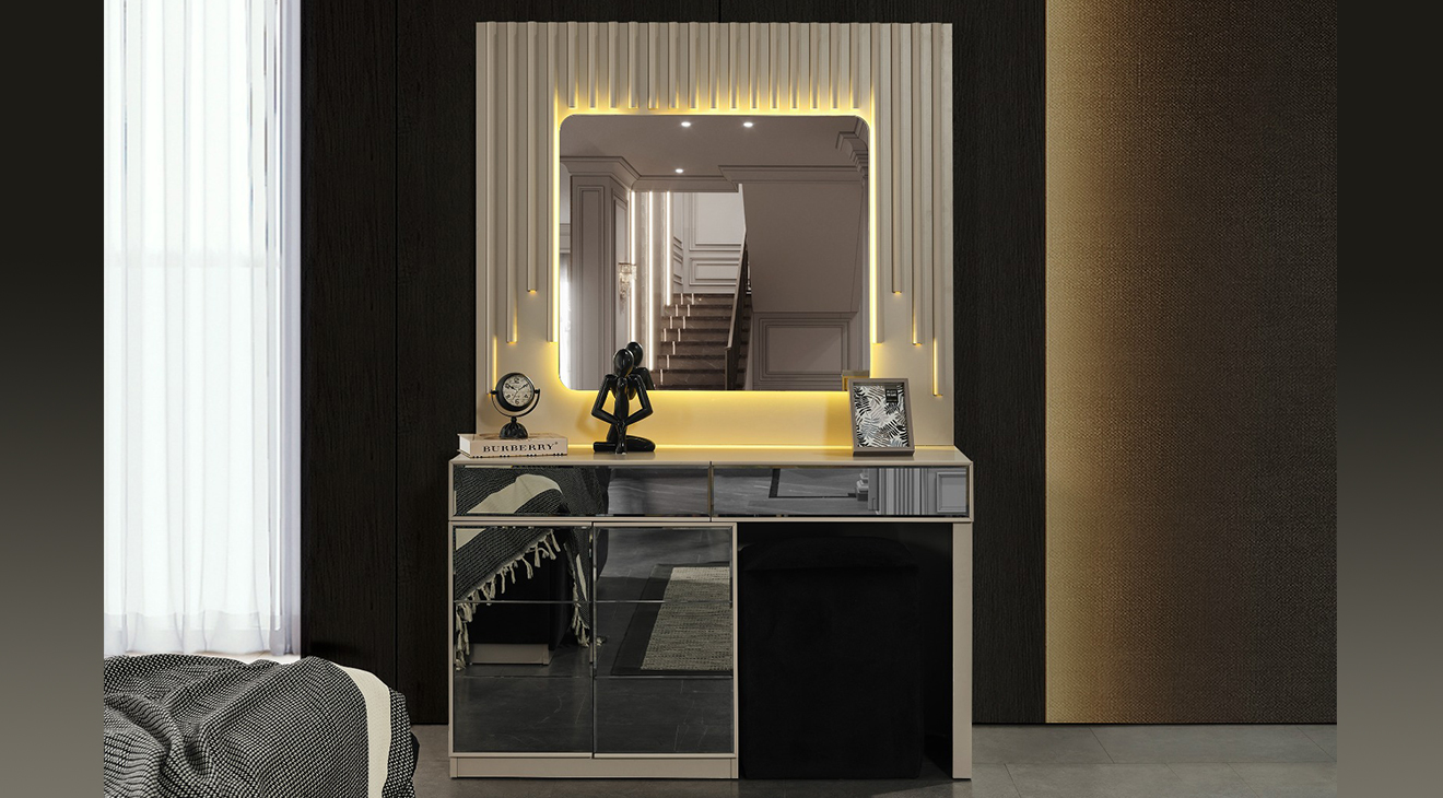 Lexus Köşe Dolaplı Yatak Odası Takımı Giyinme Odası