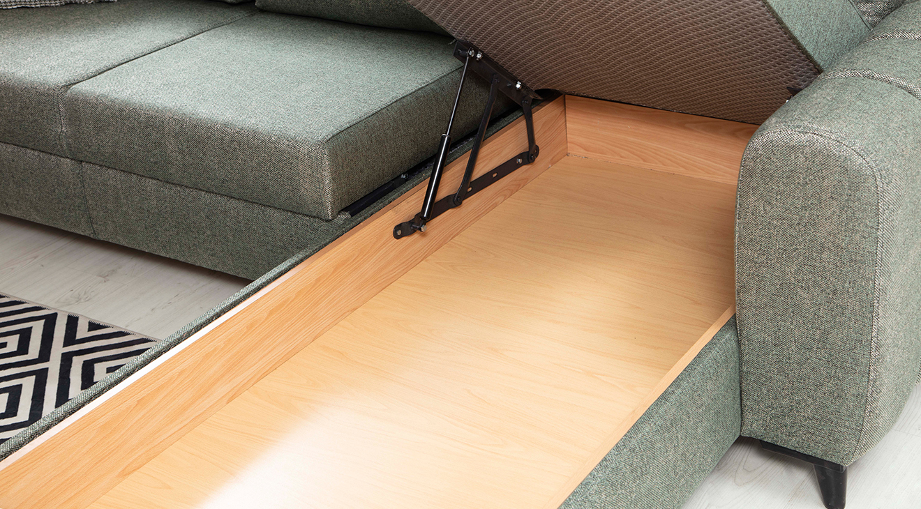 Fiona Yataklı Sandıklı Köşe Koltuk Takımı Yataklı ve Sandıklı Koltuk Takımları