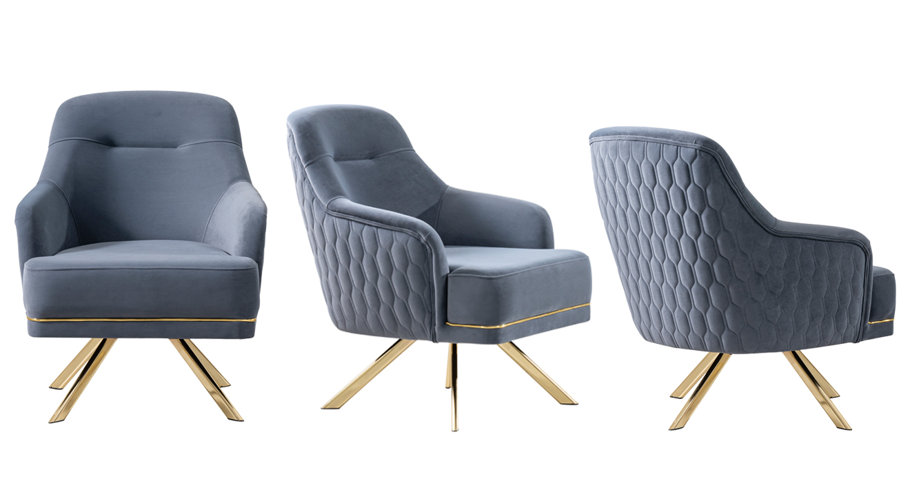 Artoo Yataklı Gold Metal Ayaklı Koltuk Takımı Yataklı Koltuk Takımları