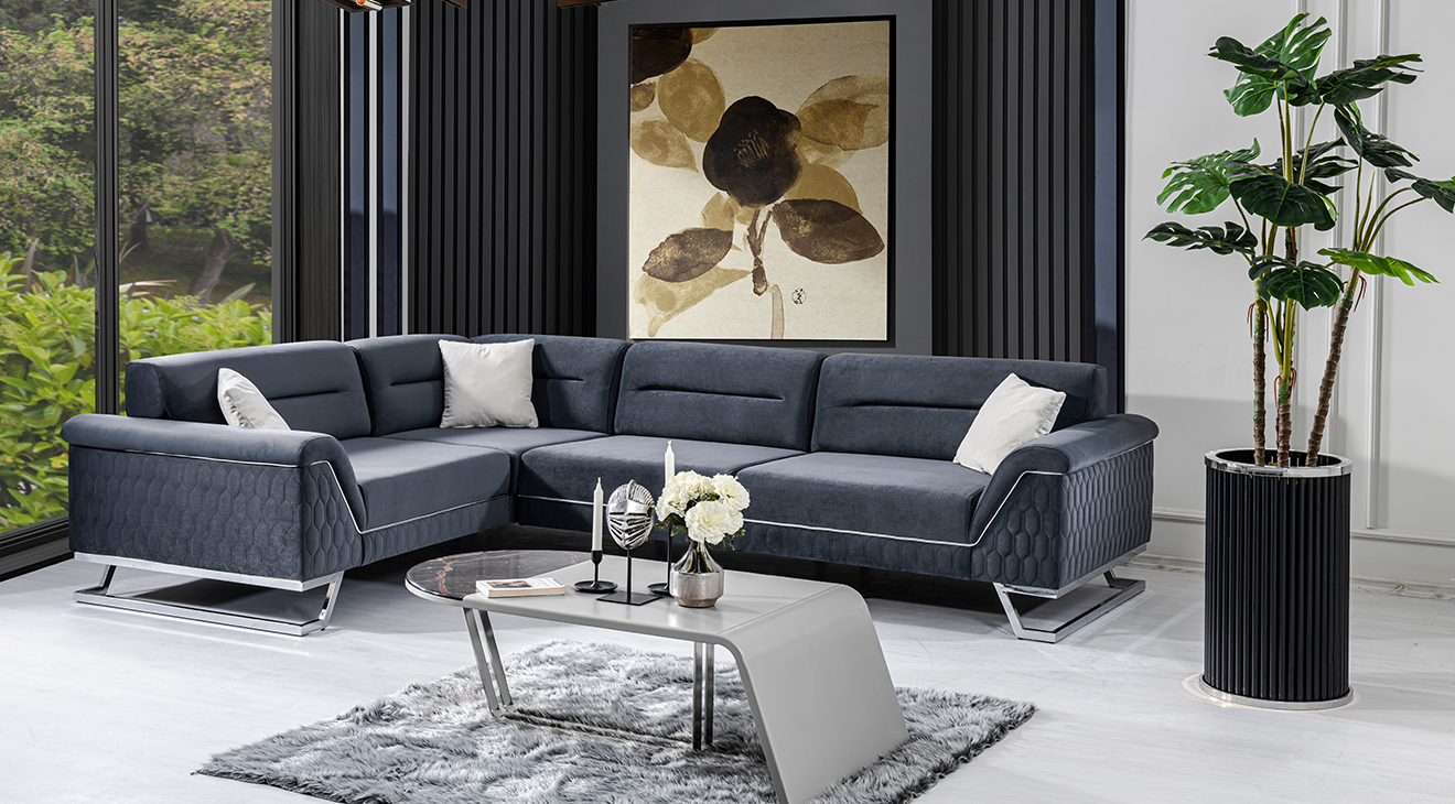 Artoo Yataklı Metal Ayaklı Köşe Koltuk Takımı Yataklı KöşeTakımları