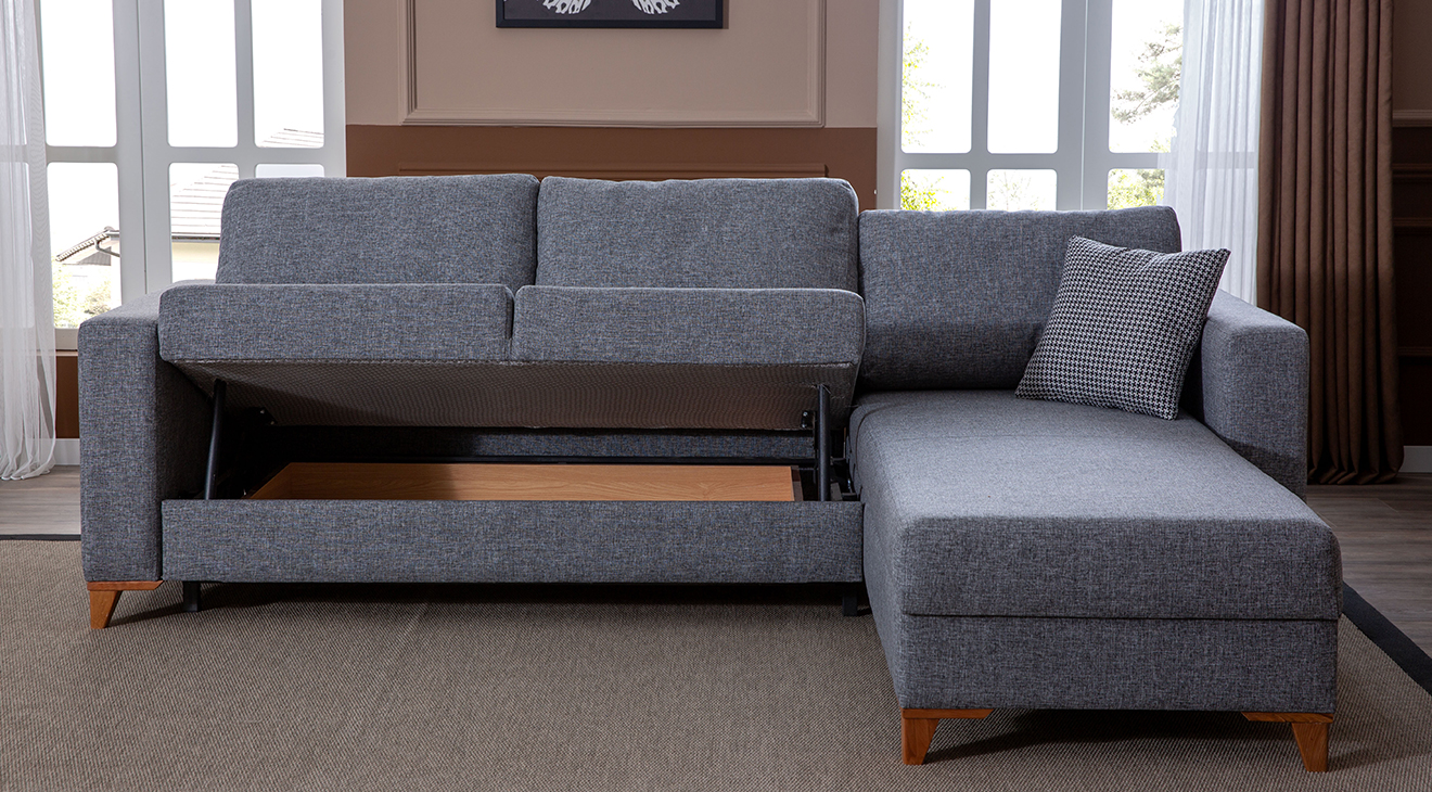 Deniz Yataklı Sandıklı Köşe Koltuk Takımı Yataklı ve Sandıklı Koltuk Takımları