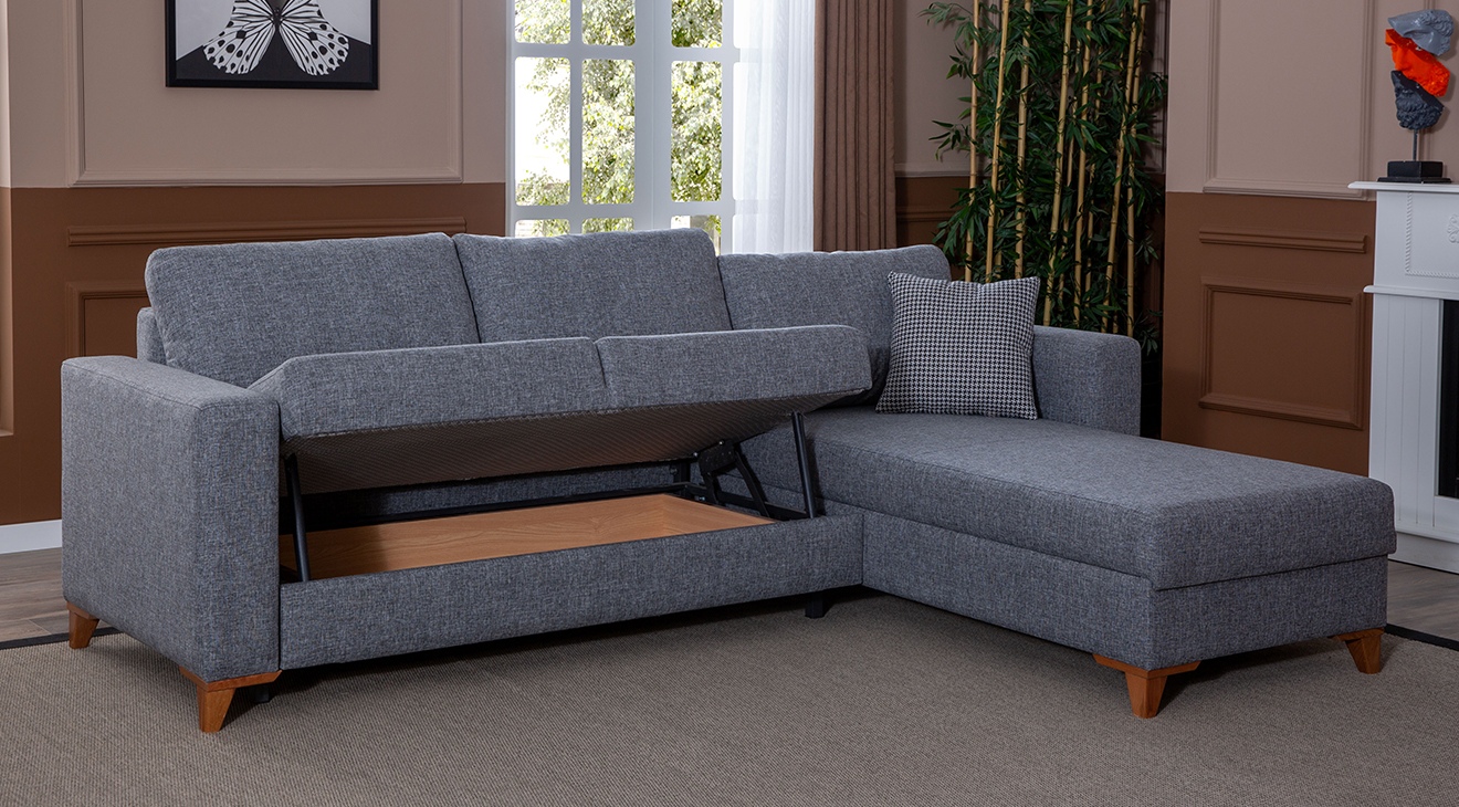 Deniz Yataklı Sandıklı Köşe Koltuk Takımı Yataklı ve Sandıklı Koltuk Takımları