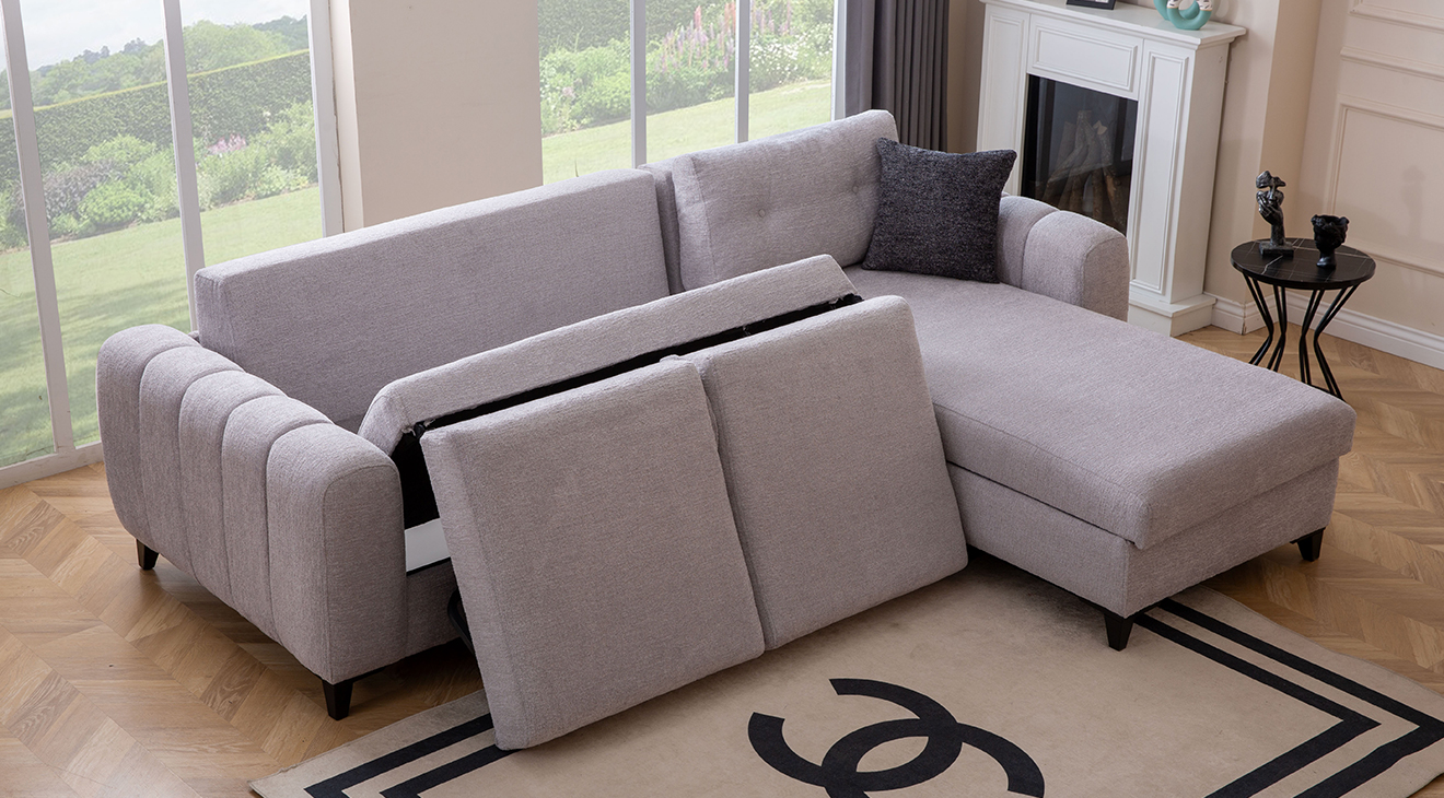 Cemre Yataklı Sandıklı Köşe Koltuk Takımı Yataklı ve Sandıklı Koltuk Takımları