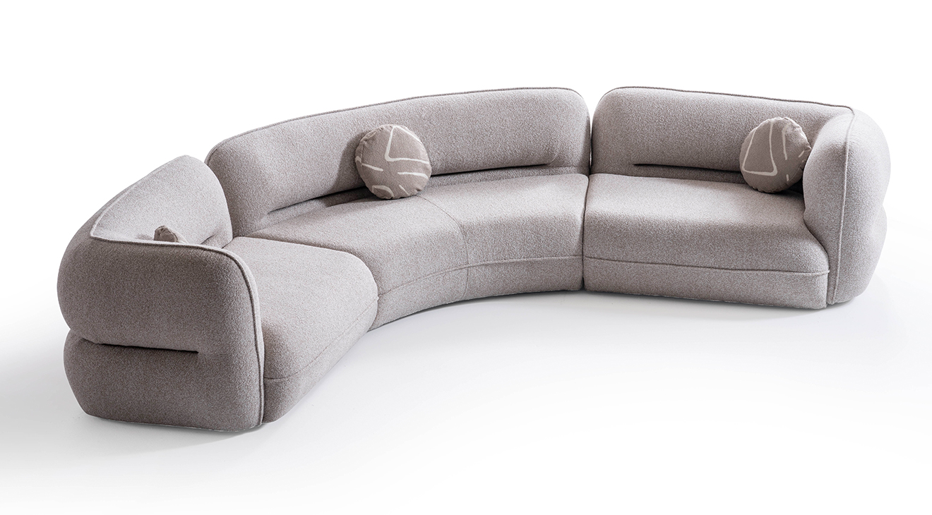 Luna Krem Modern Köşe Koltuk Takımı Modern Köşe Takımları