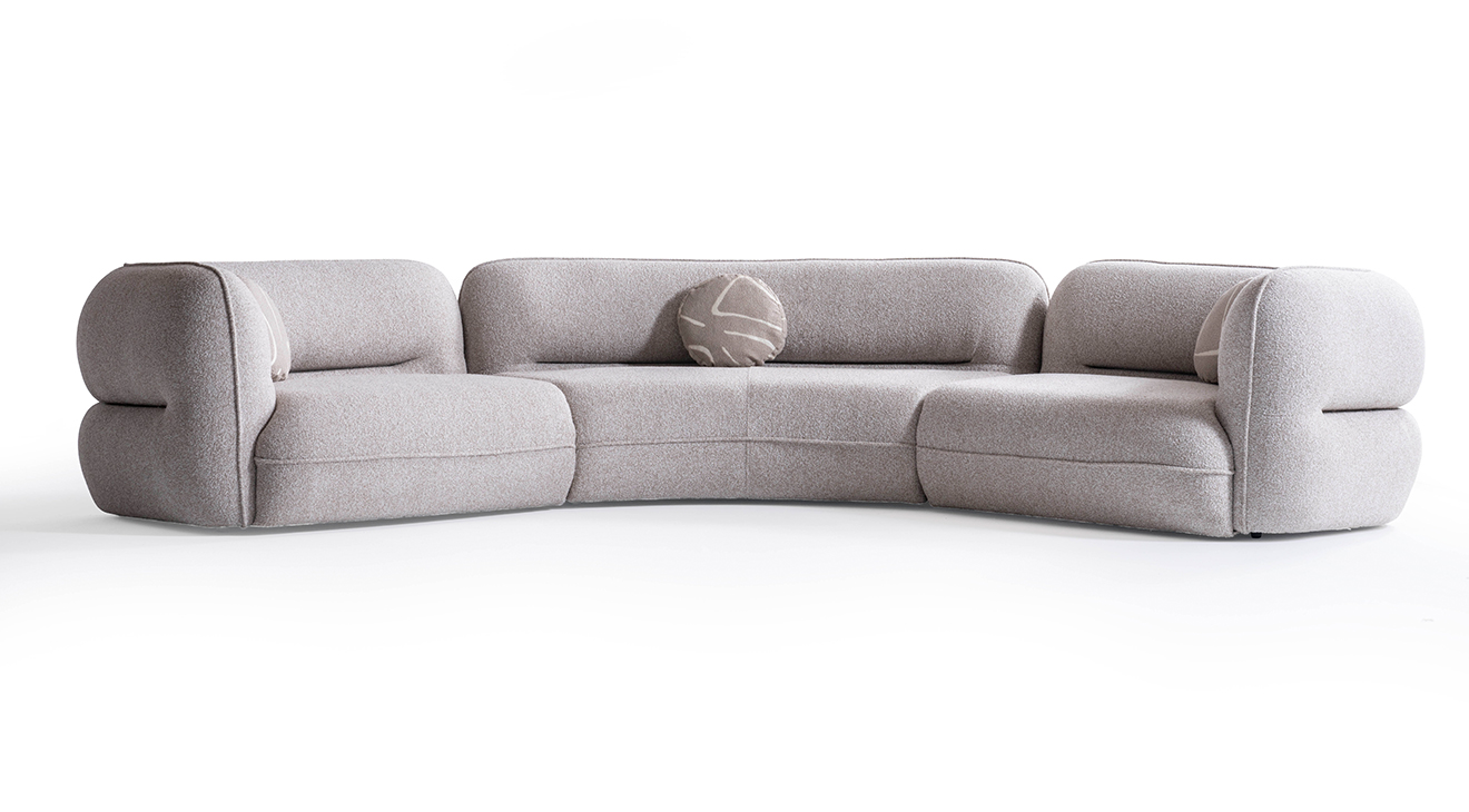 Luna Krem Modern Köşe Koltuk Takımı Modern Köşe Takımları