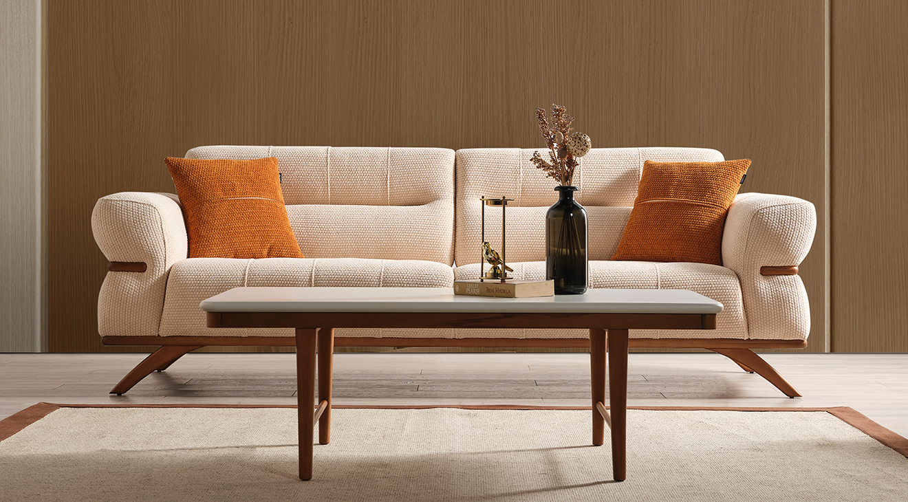 Octavia Yataklı Ahşap Ayaklı Koltuk Takımı Yataklı Koltuk Takımları