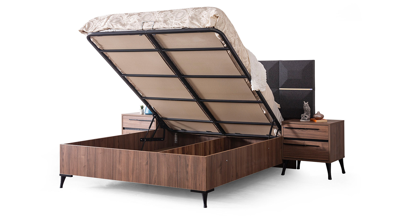 Alvin Ceviz 6 Kapaklı Yatak Odası Takımı Yatak Odası