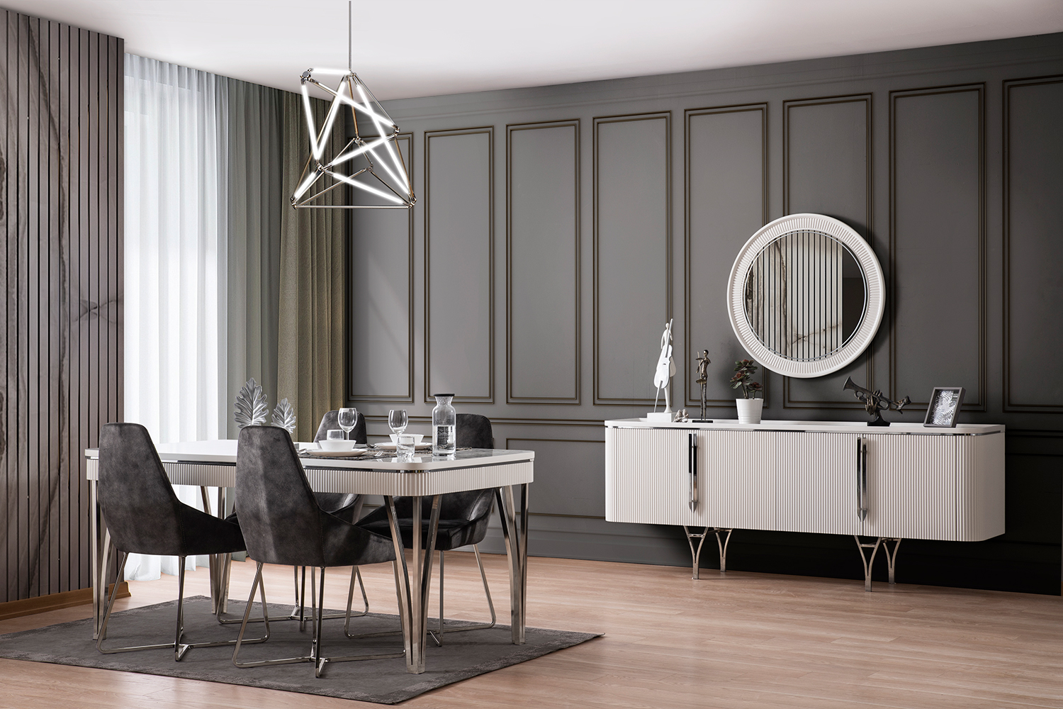 Alina Ekru Yemek Odası Yemek Odası