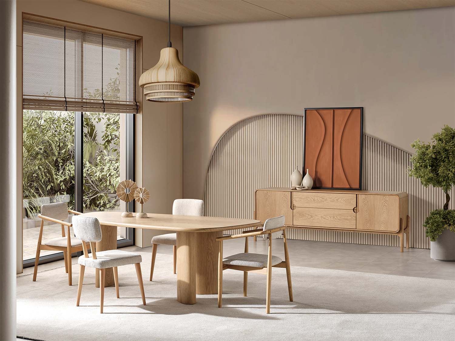 Oslo Meşe Yemek Odası Yemek Odası