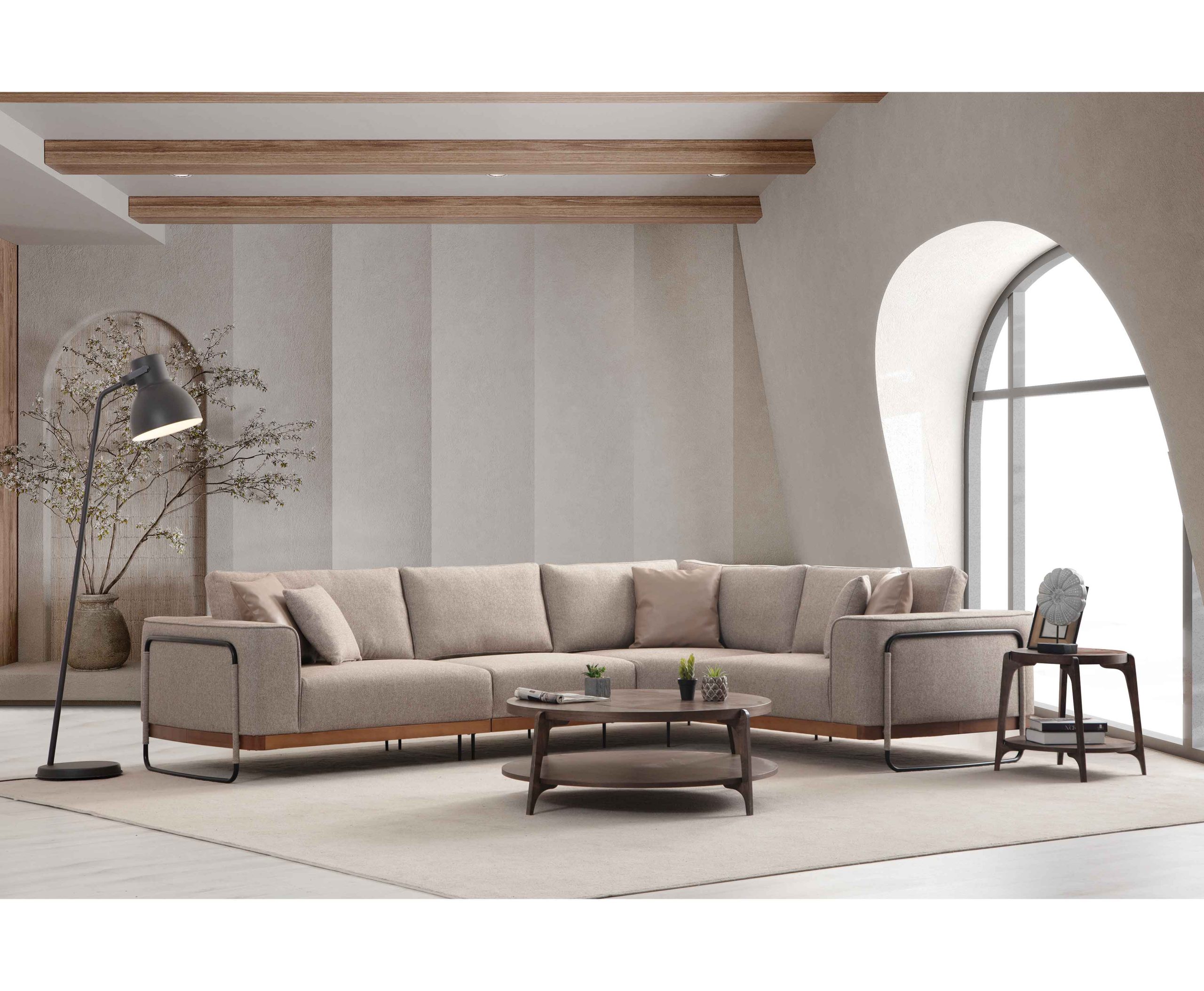 Premium Ahşap Köşe Koltuk Köşe Koltuk