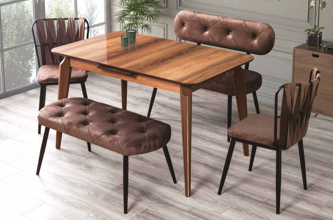 Kuşaklı Benç Takımı Mutfak Masa Takımları