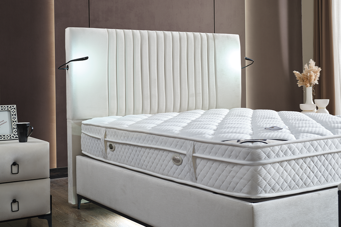 Smart Black Baza + Başlık + Yatak Set