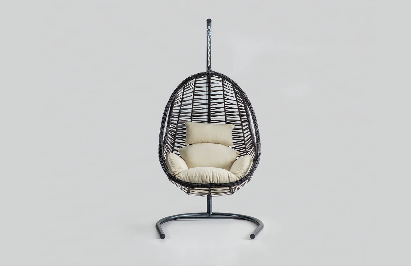 Rattan Bahçe - Balkon Salıncağı Kahve - Krem Minder CV-10 Salıncak İndirimli Mobilya