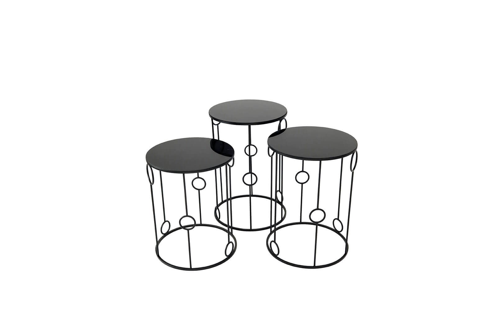 HR-8153 Zigon Sehpa Siyah Zigon Sehpa