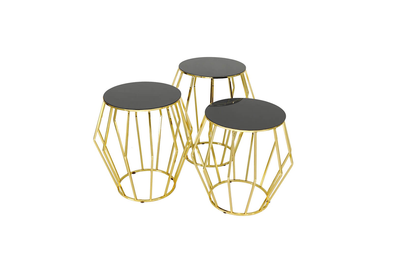 HR-8063 Kafes Zigon Sehpa Gold Zigon Sehpa