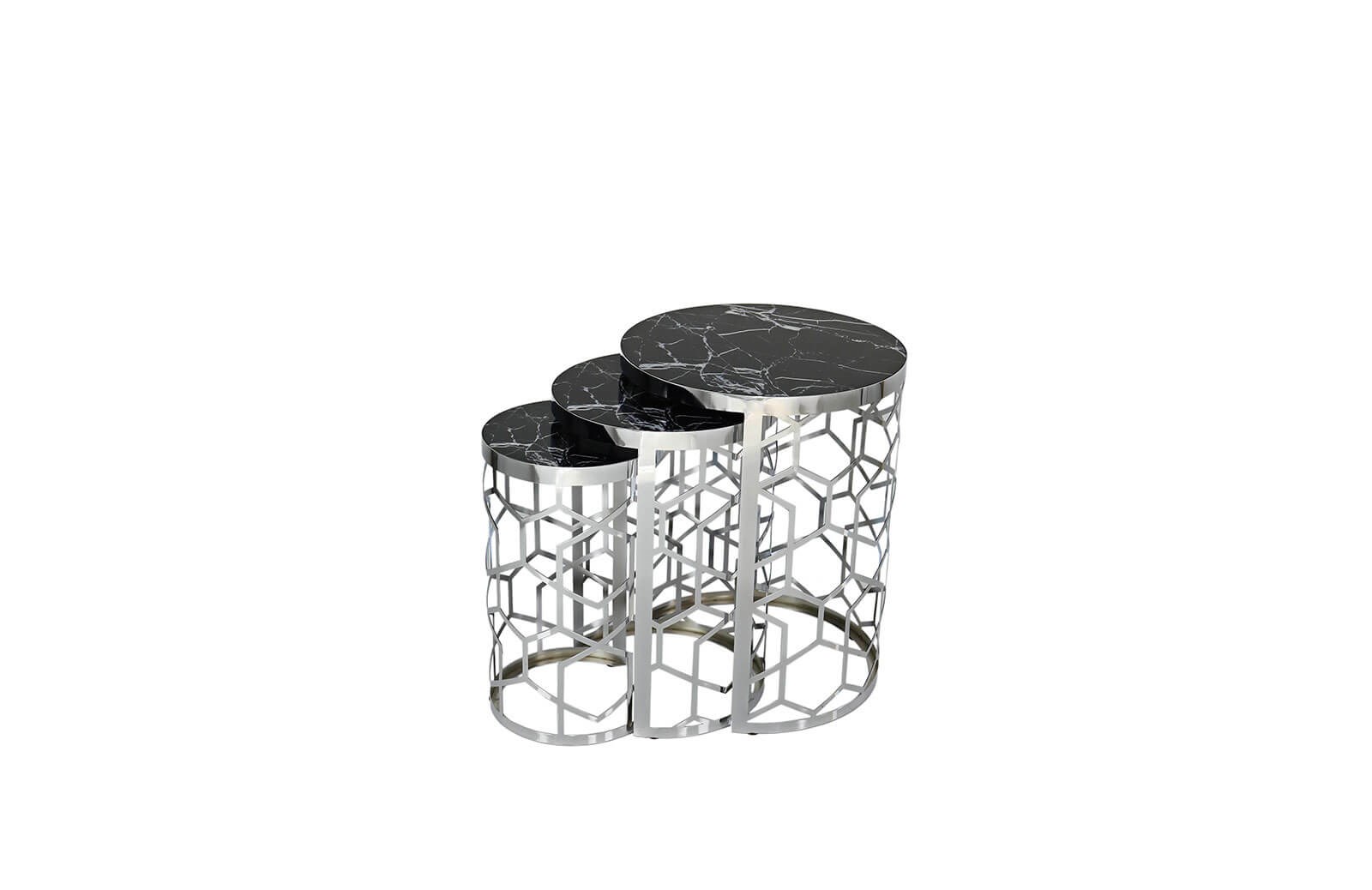 HR-8002 Petek Model Zigon Sehpa Krom Zigon Sehpa