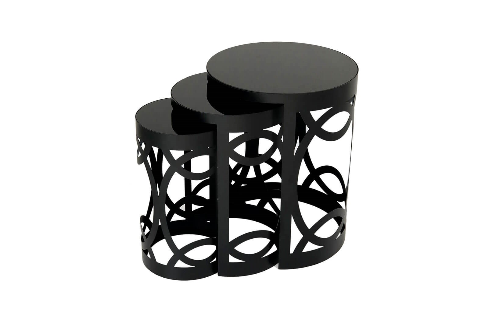 HR-8014 Halka Zigon Sehpa Siyah Zigon Sehpa