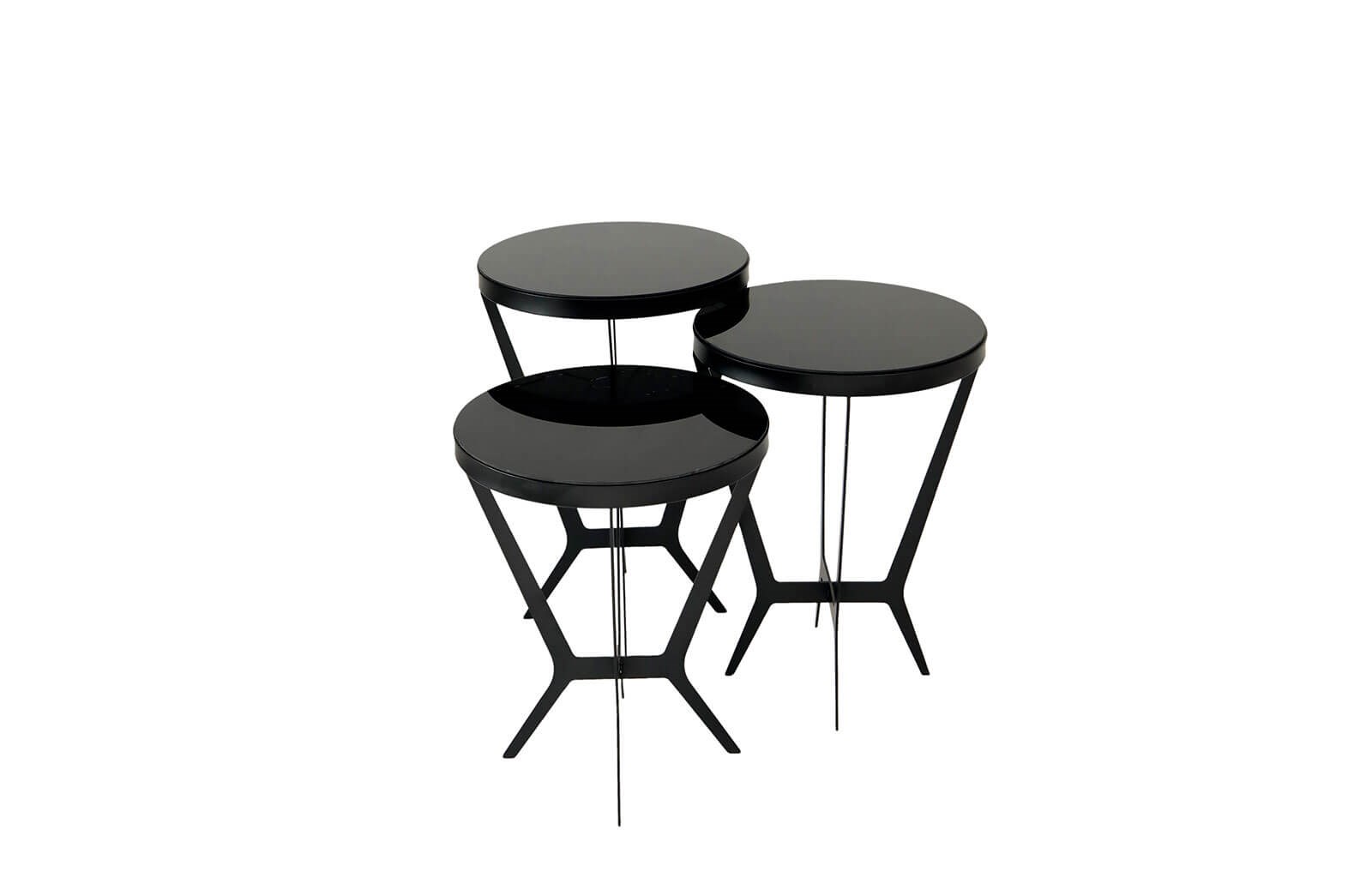 HR-8050 Zigon Sehpa Siyah Zigon Sehpa