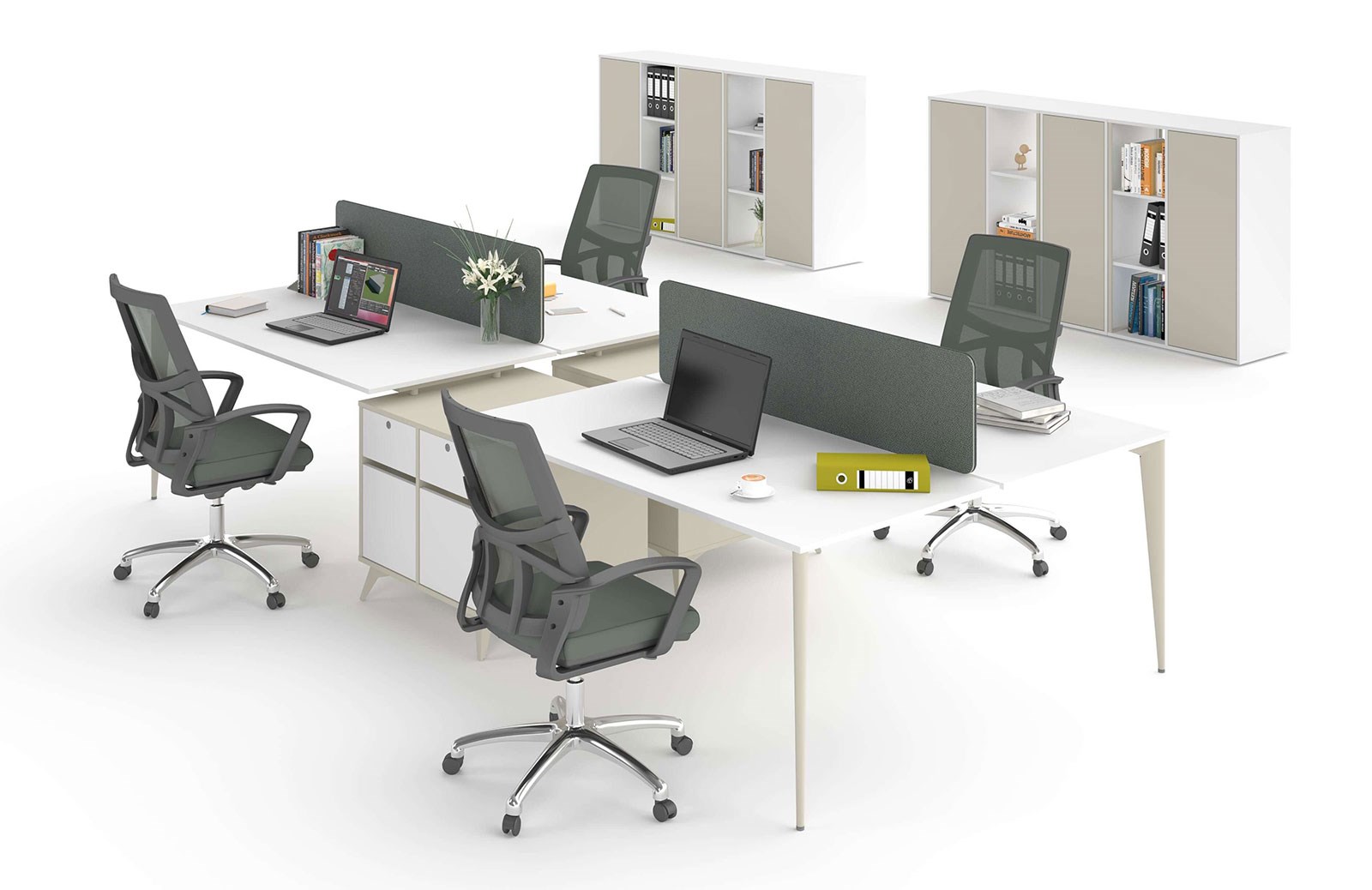 Jacey İş İstasyonu Açık Ofis Mobilyası Takımı Ofis İş İstasyonu