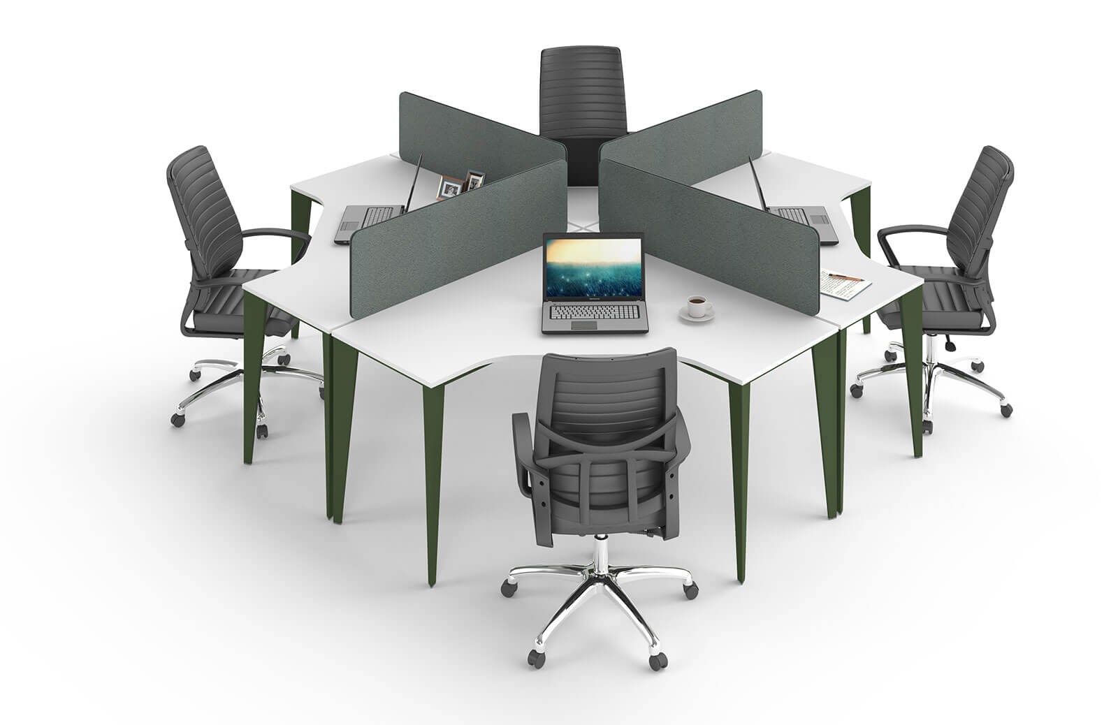 Beta İş İstasyonu Açık Ofis Mobilyası Takımı Ofis İş İstasyonu