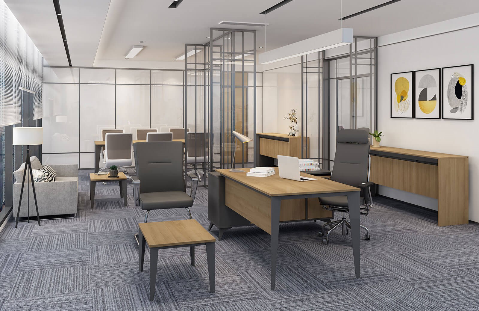 Rinda Etajer Ofis Mobilyası Takımı Ofis Üst Yönetici Grupları