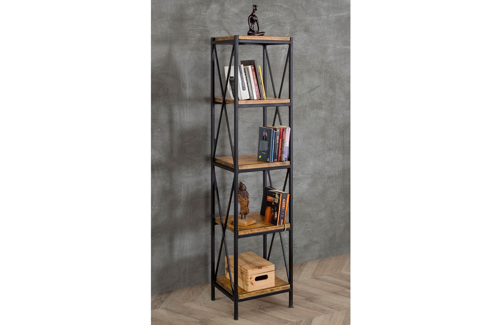 ENGC - Ahşap Seri - 0007 Kitaplık Svr Wood & Loft Kitaplıklar