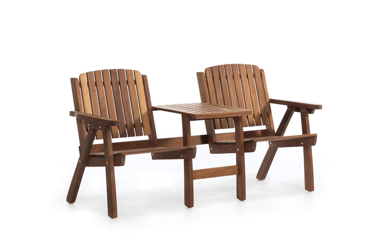 Ahşap Bahçe İkili Koltuk Sehpalı 164 cm ER-1061 İndirimli Mobilya