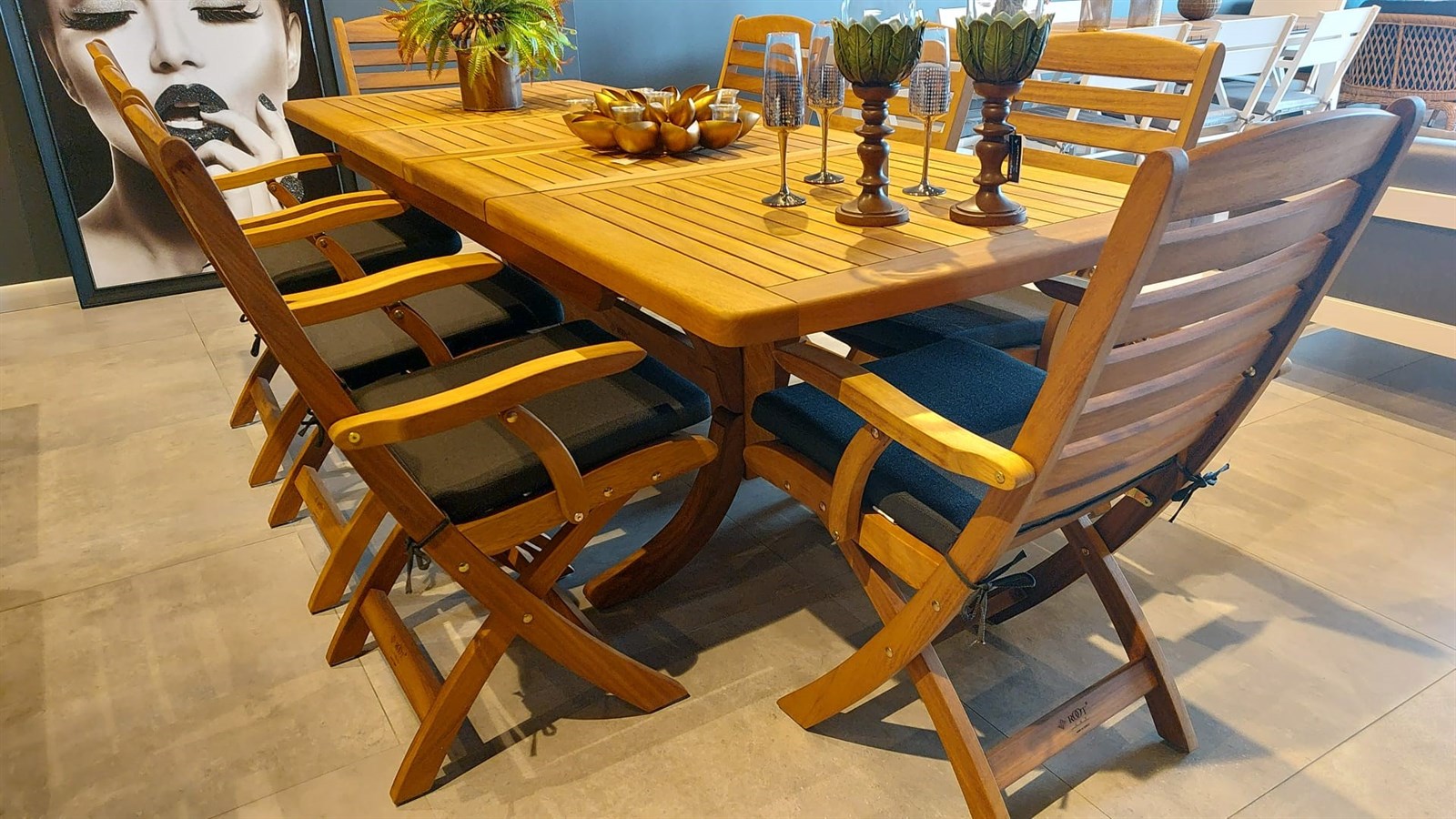 Ahşap Bahçe Masa Takımı RB-9052 İndirimli Mobilya