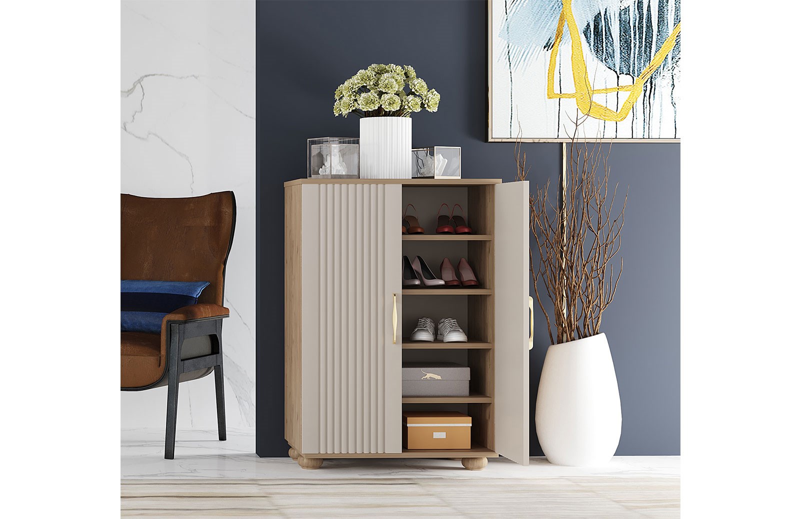 Ayakkabılık ENGC-OR-7057 Vestiyer Portmanto