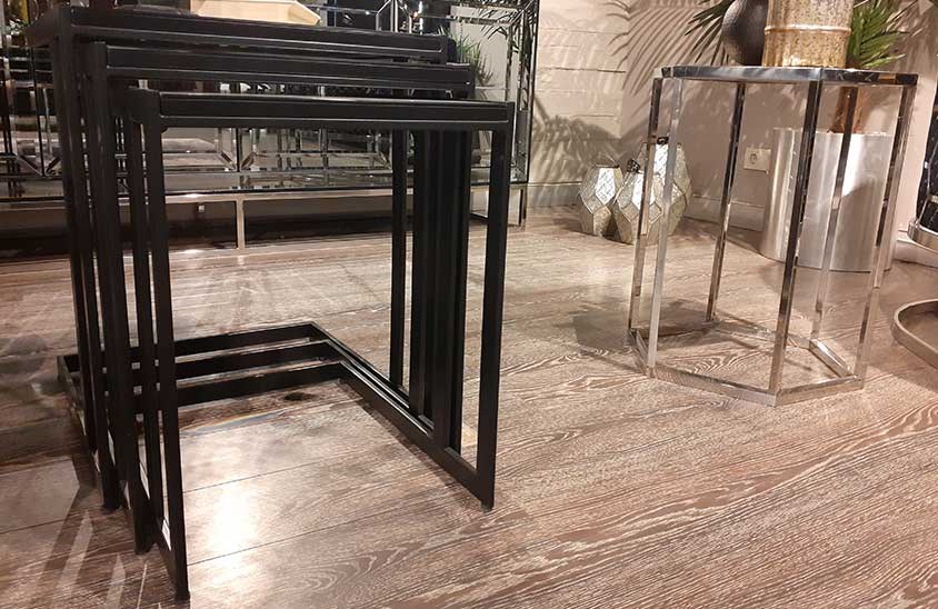 Z-318 Zigon Sehpa Siyah Zigon Sehpa