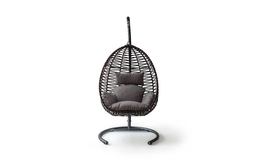 Rattan Bahçe - Balkon Salıncağı Kahve - Kahve Minder CV-06 Salıncak İndirimli Mobilya