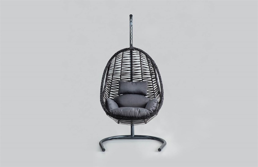 Rattan Bahçe - Balkon Salıncağı Kahve - Gri Minder CV-11 Salıncak İndirimli Mobilya