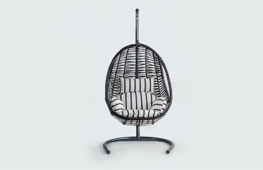 Rattan Bahçe - Balkon Salıncağı Kahve - Zebra Minder CV-12 Salıncak İndirimli Mobilya