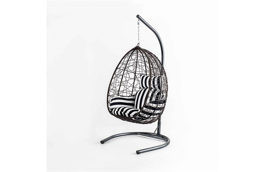 Rattan Bahçe - Balkon Salıncağı Kahve - Zebra Minder CV-16 Salıncak İndirimli Mobilya