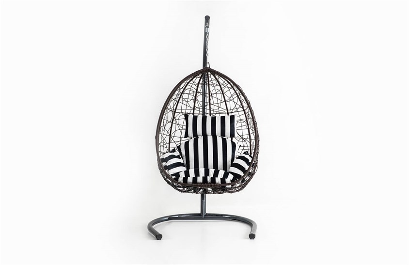 Rattan Bahçe - Balkon Salıncağı Kahve - Zebra Minder CV-16 Salıncak İndirimli Mobilya